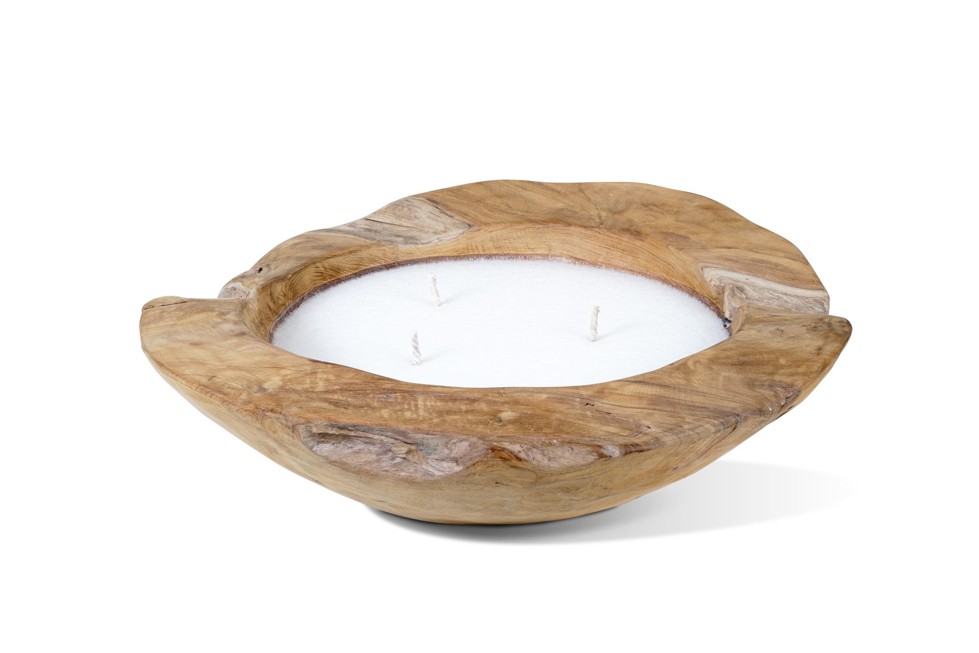 Teak Bowl Candle 20